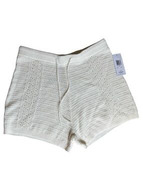 HURLEY AMELIA KNIT SHORT WHISPER WHITE 100% Cotton NWT